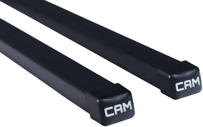 Barre portatutto CAM in acciaio zincato, ideali per auto con tetto liscio e compatibili con accessori CAM.