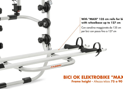 Fabbri OK Elektrobike – Portabici Posteriore per Bici Elettriche