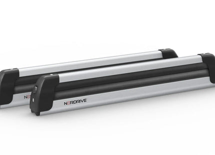 Coppia portasci scorrevoli da tetto Nordrive Pro-Slider EVO PS-60 Argento – 6 paia di sci o 4 snowboard
