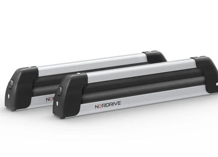 Coppia portasci da tetto Nordrive Nordic-King EVO NK-40 Argento – 4 paia di sci o 2 snowboard
