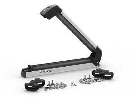 Coppia portasci da tetto Nordrive Nordic-King EVO NK-40 Argento – 4 paia di sci o 2 snowboard