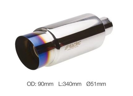 Marmitta ESR086/B inox 51 mm azzurrata Simoni Racing
