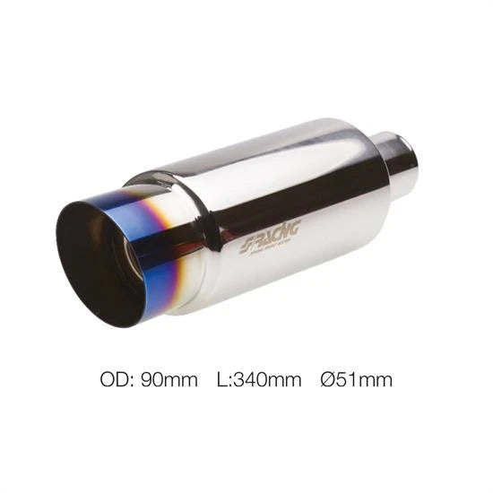 Marmitta ESR086/B inox 51 mm azzurrata Simoni Racing
