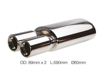 Marmitta ESR109 inox 60 mm doppia Simoni Racing