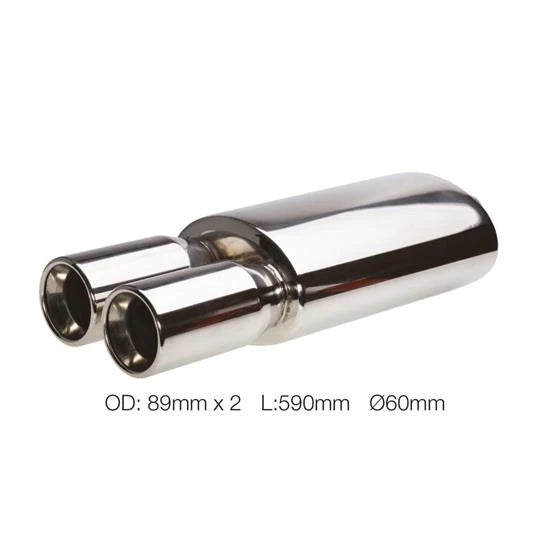Marmitta ESR109 inox 60 mm doppia Simoni Racing