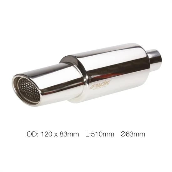 Marmitta ESR772 inox 63 mm ovale Simoni Racing