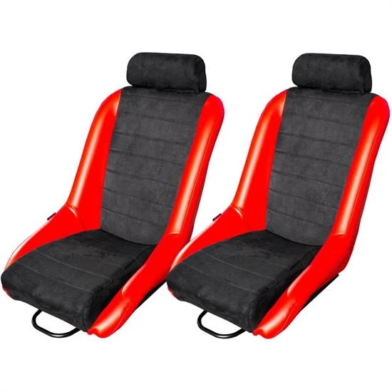 Coppia sedili Vintage nero rosso Simoni Racing