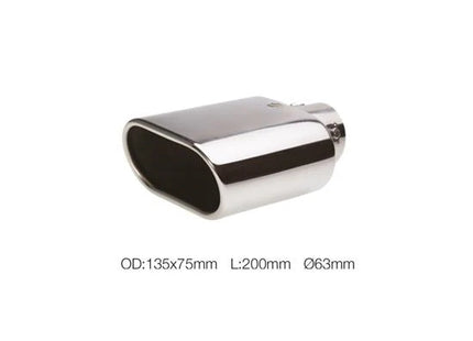 Terminale TRX/16 inox rettangolare 63 mm Simoni Racing