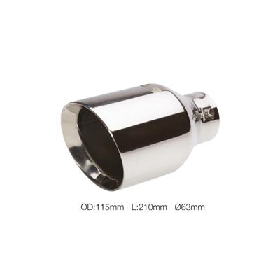 Terminale rotondo id 66mm inclinato acciaio inox - Autoaccessori-Bebbox