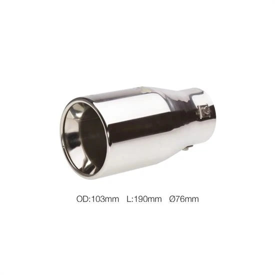 Terminale TRX/25 rotondo dritto 76 mm Simoni Racing