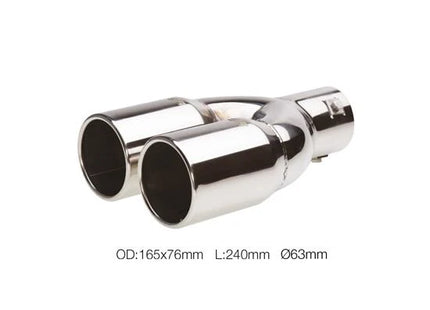 Terminale TRX/60 doppio rotondo 63 mm Simoni Racing