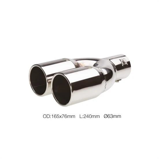 Terminale TRX/60 doppio rotondo 63 mm Simoni Racing