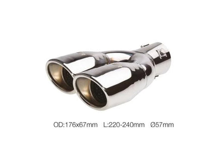 Terminale TRX/87L doppio ovale 57 mm Simoni Racing